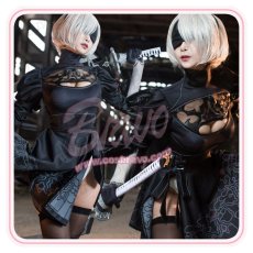 画像1: NieR Automata ニーア オートマタ 2B(ヨルハ二号B型) コスプレ衣装 修正版 (1)