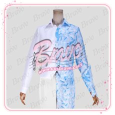 画像1: 僕のヒーローアカデミア 轟焦凍 ヒーローコスチューム 戦闘服 コスプレ衣装 (1)