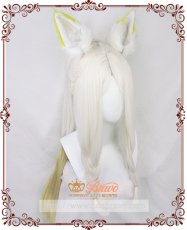 画像1: 陰陽師 白狼(はくろう) コスプレウィッグ 耳含み (1)