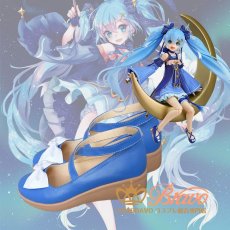 画像2: VOCALOID ボーカロイド 初音ミク 雪ミク SNOW MIKU 2017 スターナイトスノウ Star Night Snow コスプレ靴 (2)