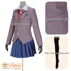 画像3: Doki Doki Literature Club! ドキドキリテラチャークラブ DDLC Monika  モニカ 制服 コスプレ衣装 (3)