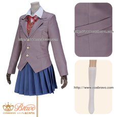 画像3: Doki Doki Literature Club! ドキドキリテラチャークラブ DDLC Natsuki なつき ナツキ Yuri ユリ 制服 コスプレ衣装 (3)