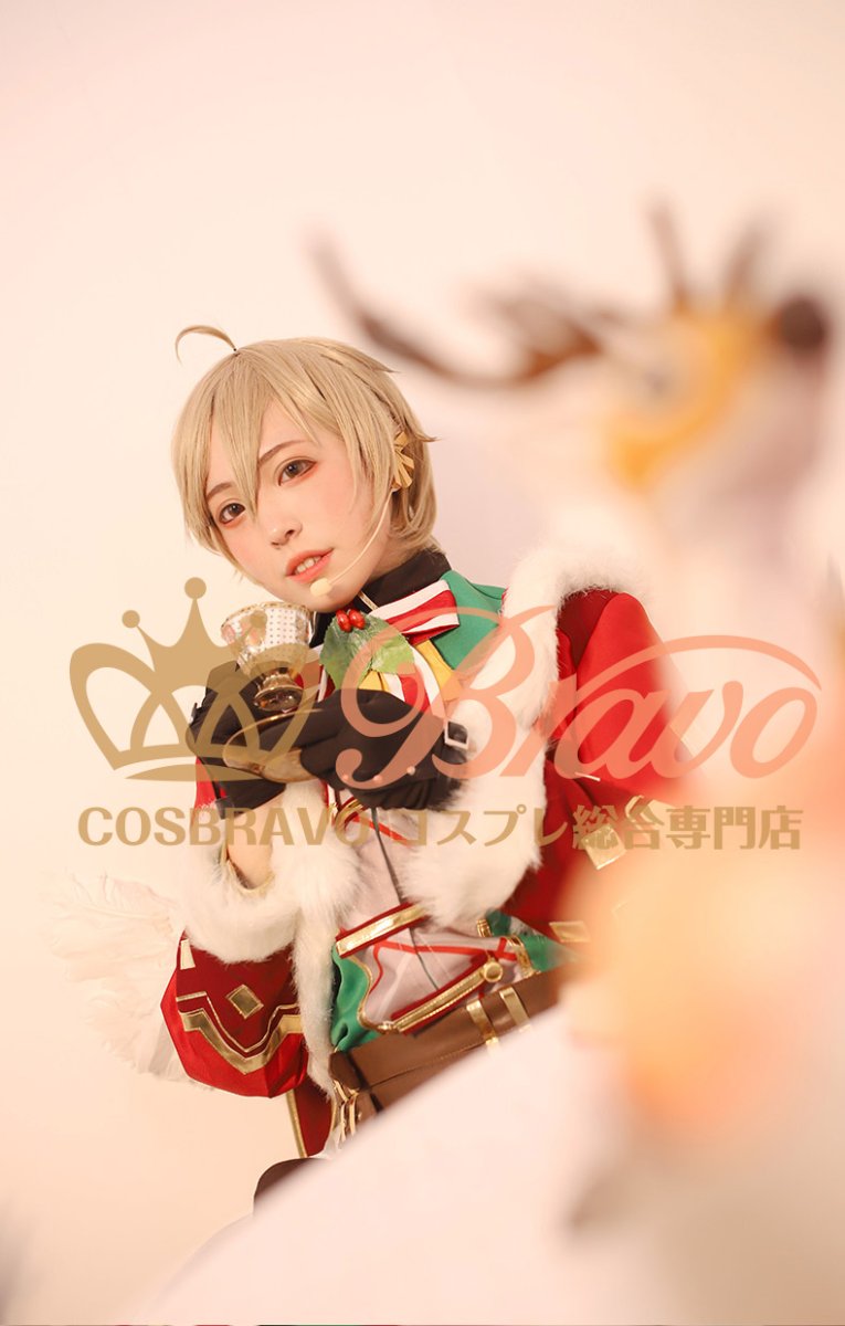 画像4: あんさんぶるスターズ! スカウト!ウィンターサンタ 真白友也 コスプレ衣装 (4)