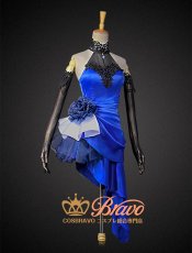 画像1: Fate Grand Order/Fate EXTELLA LINK 瑠璃色のドレス セイバー アルトリア・ペンドラゴン コスプレ衣装 (1)
