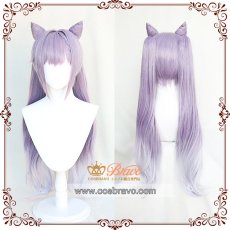 画像2: 原神 璃月港 刻晴 コスプレウィッグ 耳付き (2)