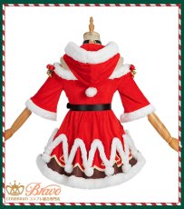 画像3: 原神 モンド城 バーバラ クリスマス コスプレ衣装 (3)