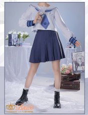 画像2: 原神 稲妻城 神里綾華 制服 コスプレ衣装 (2)