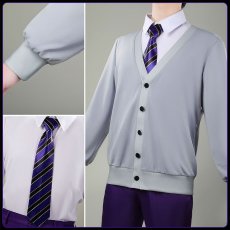 画像9: ツイステ風 ボードゲーム部 クラブ・ウェア アズール コスプレ衣装(バッグ付き) (9)