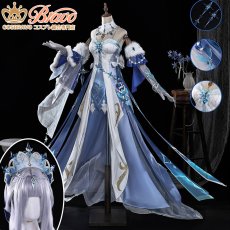 画像1: 原神 スネージナヤ 氷の女皇 アナスターシャ コスプレ衣装 (1)