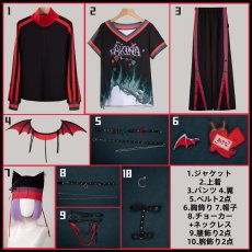 画像11: バーチャルYouTuber Vtuber Devilish Nightmare 三枝明那 コスプレ衣装 (11)