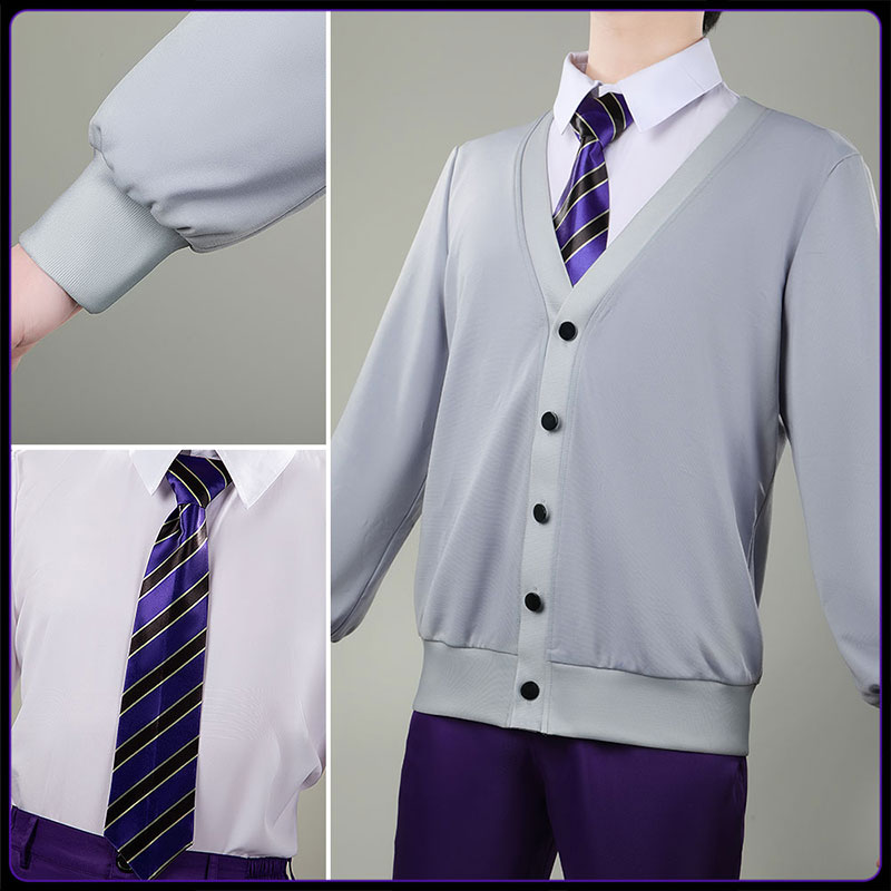 画像9: ツイステ風 ボードゲーム部 クラブ・ウェア アズール コスプレ衣装(バッグ付き) (9)