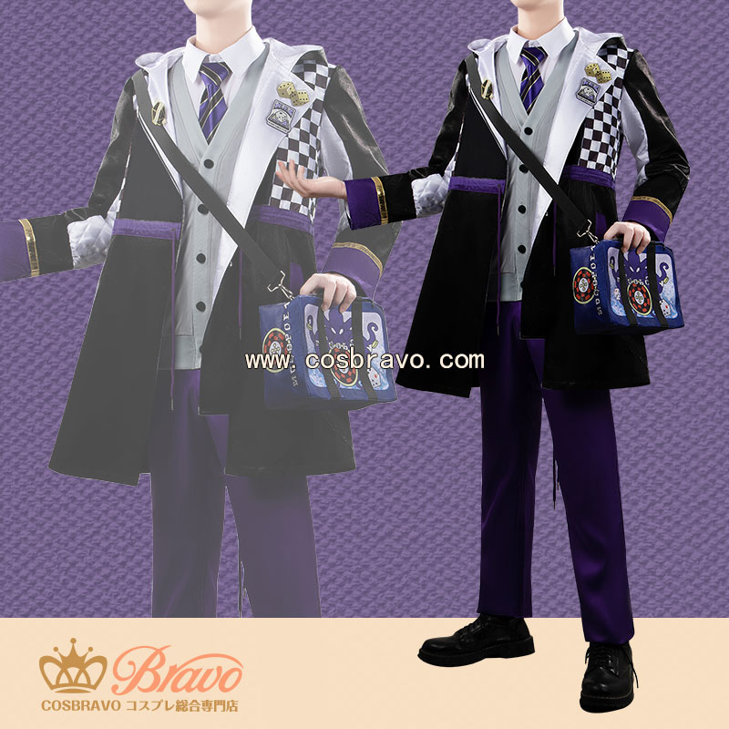 画像1: ツイステ風 ボードゲーム部 クラブ・ウェア アズール コスプレ衣装(バッグ付き) (1)