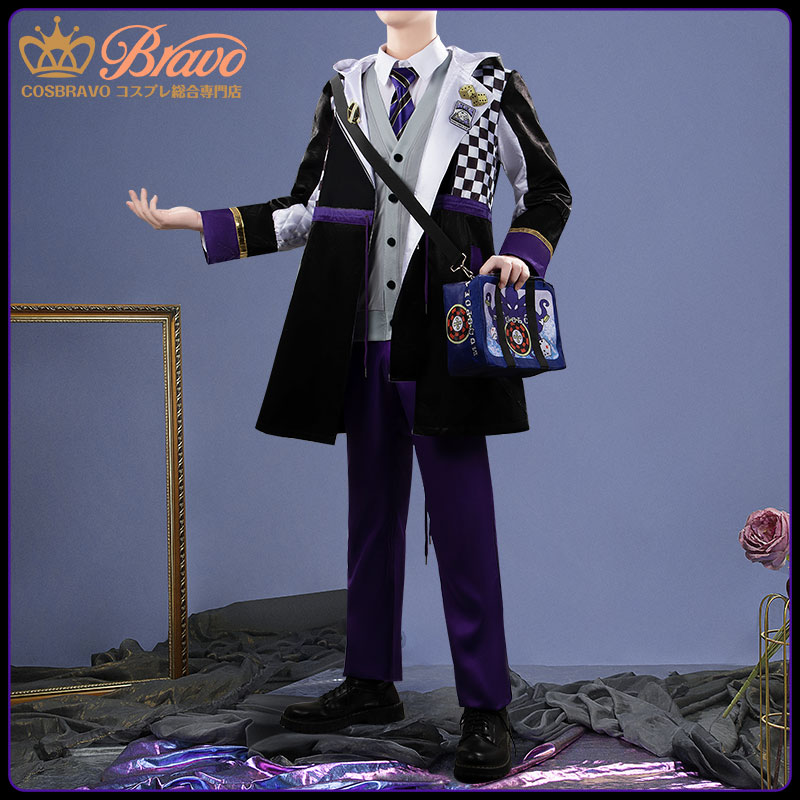 画像2: ツイステ風 ボードゲーム部 クラブ・ウェア アズール コスプレ衣装(バッグ付き) (2)